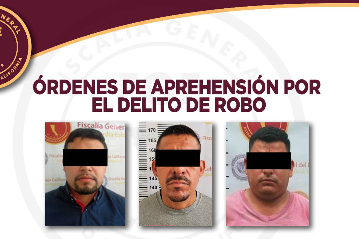 Detiene FGE a tres prófugos de robos