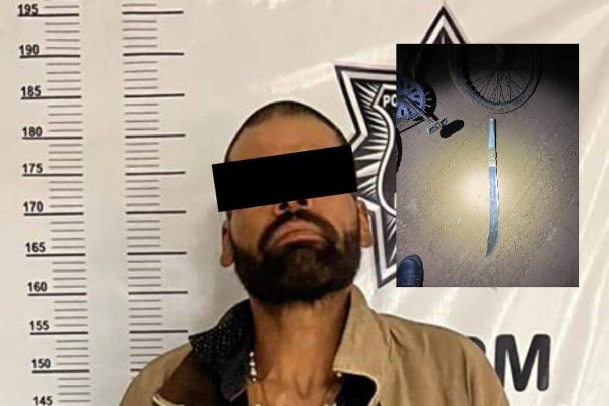 Caminaba por la calle con machete en mano, es detenido en el Valle de Mexicali