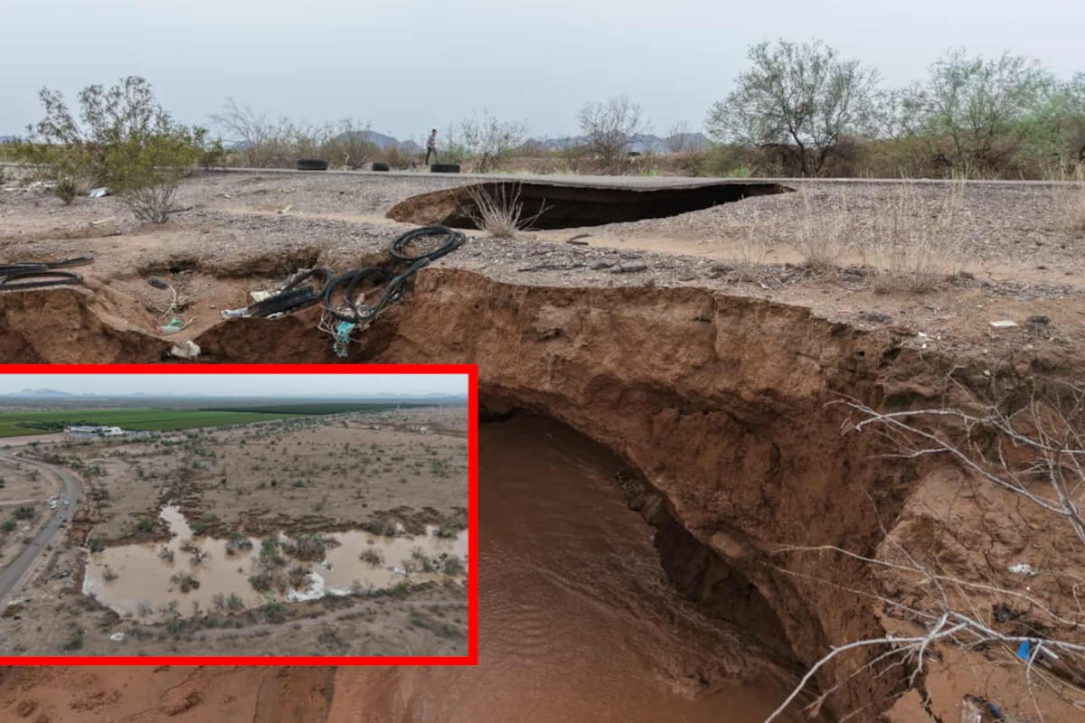 Lorena deja inundaciones, cortes de luz y estragos en Sonora