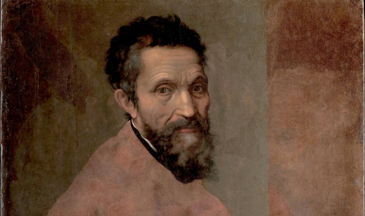 Retrato de Michelangelo Buonarroti, detalle.
(1545)
Atribuido a Daniele da Volterra.
Óleo sobre tela. 88,3 x 64,1 cm.
Met, Nueva York.