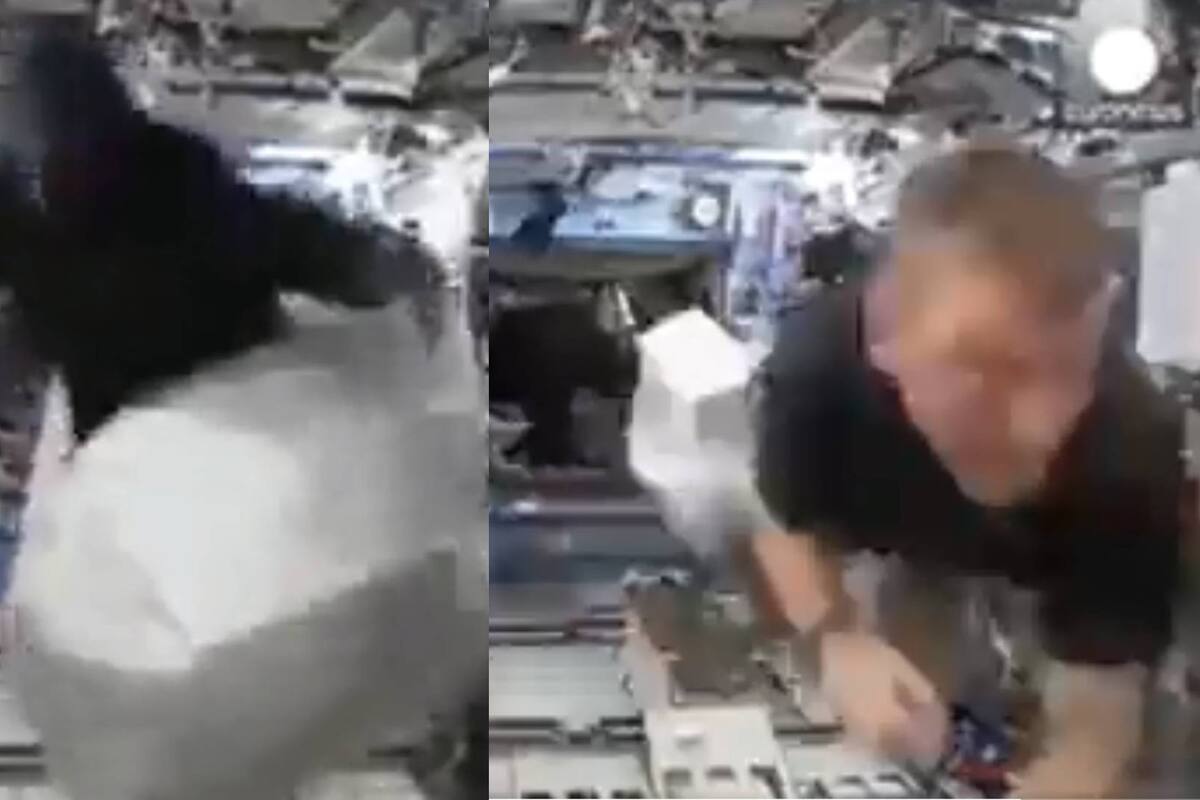Video: Astronauta se viste de "gorila" y asusta a sus compañeros dentro de la Estación Espacial Internacional.