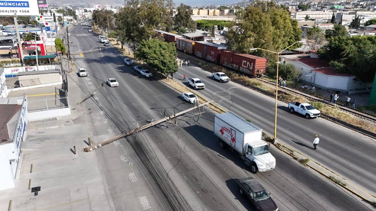 Los postes de telefonía e Internet afectaron el servicio en la zona.