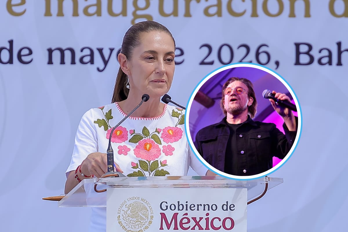 “Soy fan suyo”: Bono elogia a Claudia Sheinbaum durante encuentro con U2 en la Ciudad de México