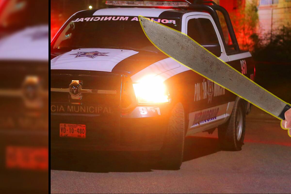 Jóvenes detenidos por atacar con machete a su vecino en Hermosillo