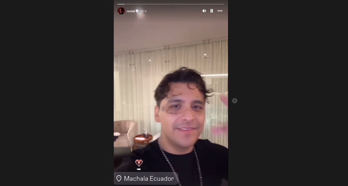 Christian Nodal habló del concierto en Ecuador en sus redes sociales.