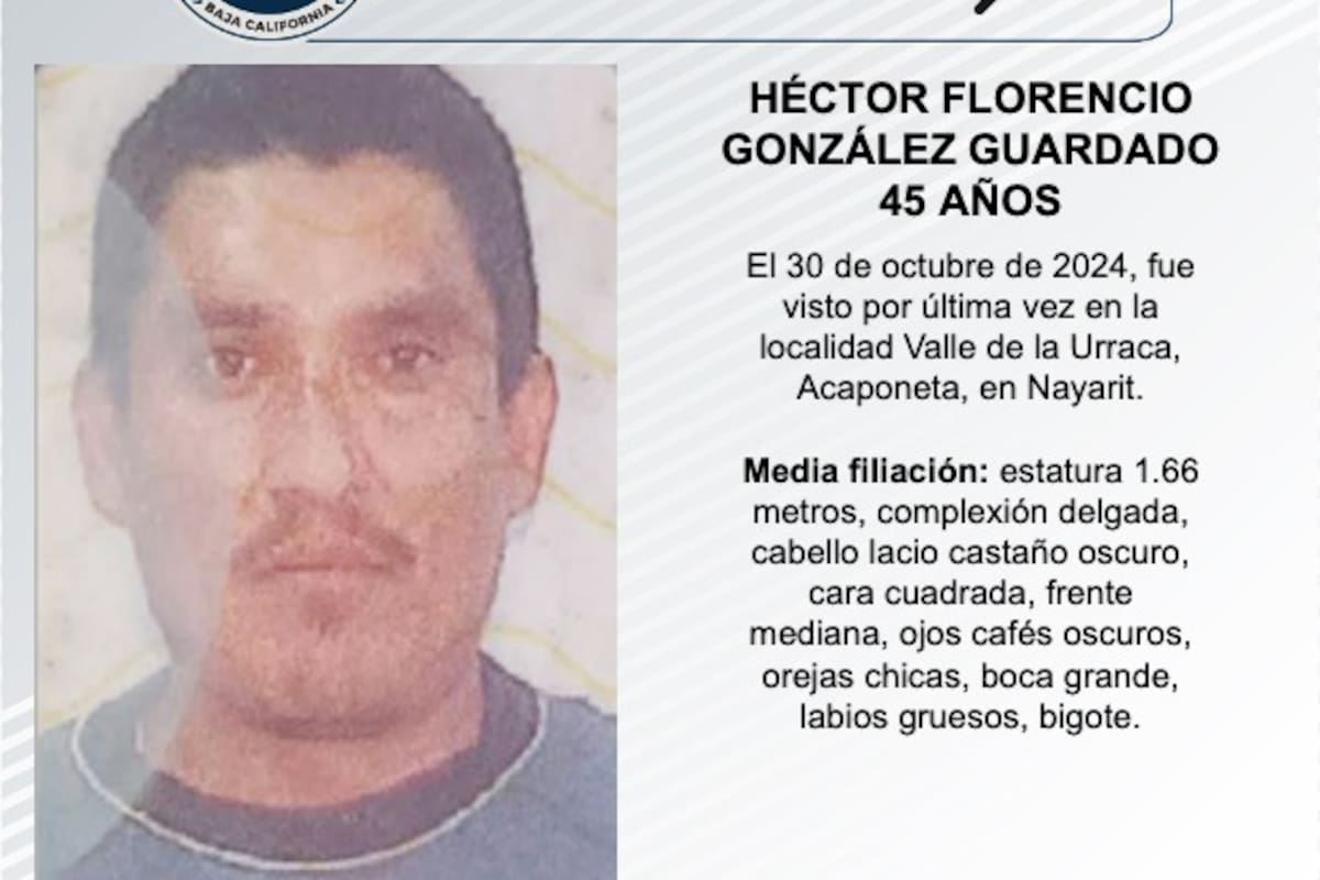 Se busca a Héctor Florencio González Guardado de 45 años
