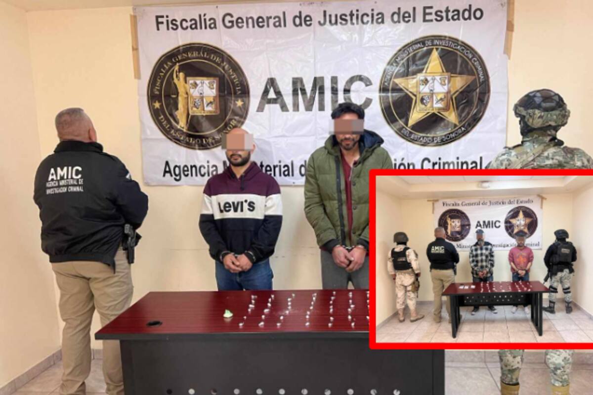 Capturan a 4 personas y aseguran 85 envoltorios de cristal en SLRC