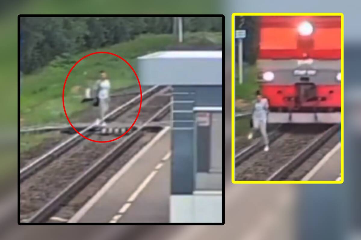 VIDEO: Mujer muere arrollada por el tren mientras caminaba por las vías