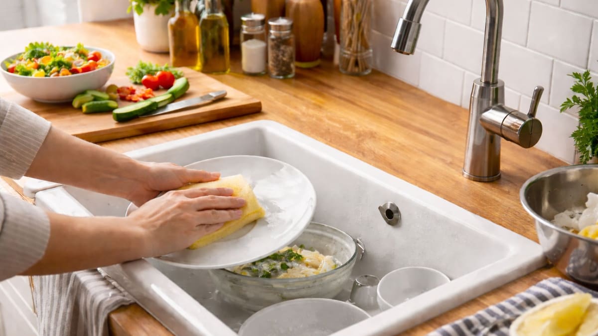 Lavar los platos mientras cocinas revela una alta capacidad de organización y reduce el estrés mental al evitar la acumulación de tareas domésticas al final del día