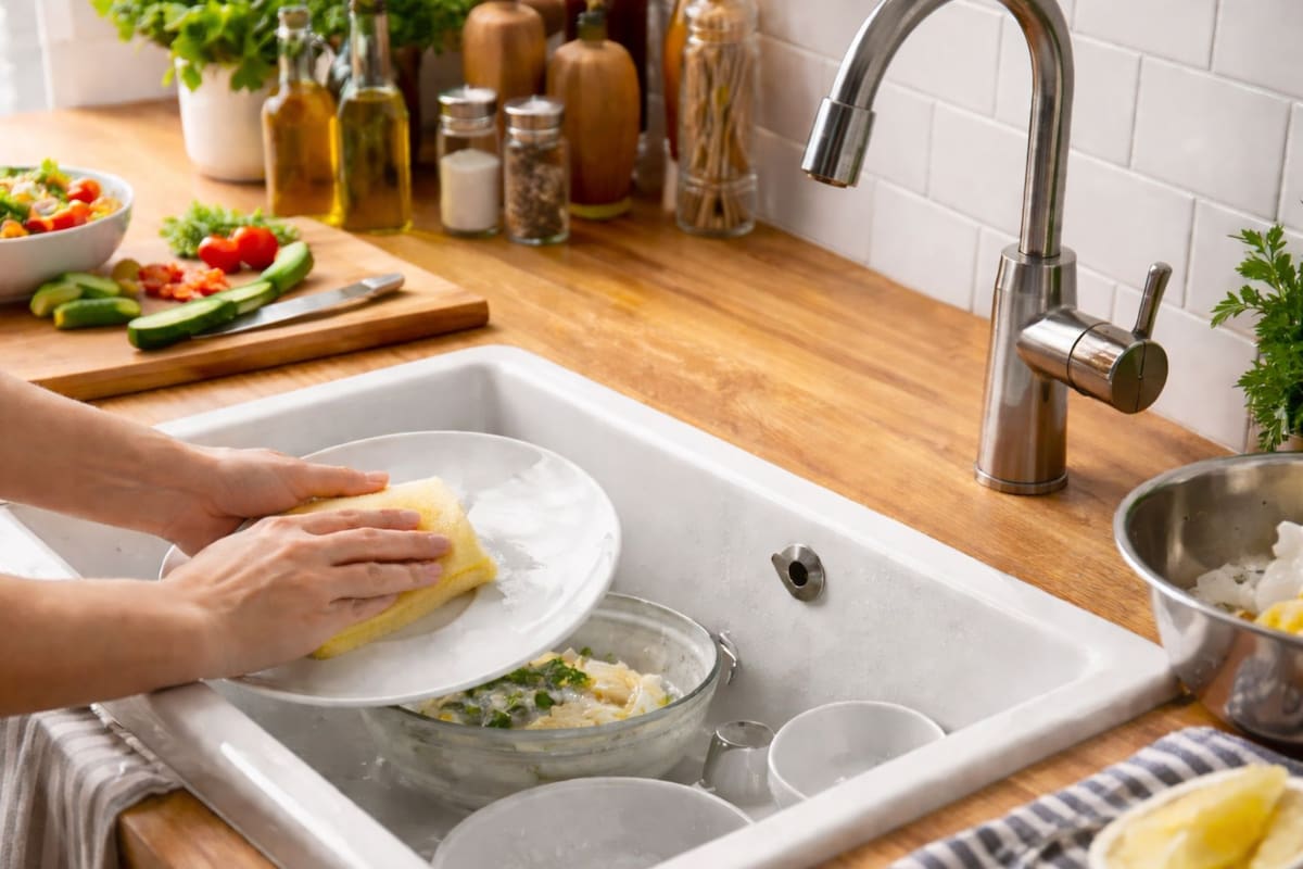 Lavar los platos mientras cocinas revela una alta capacidad de organización y reduce el estrés mental al evitar la acumulación de tareas domésticas al final del día