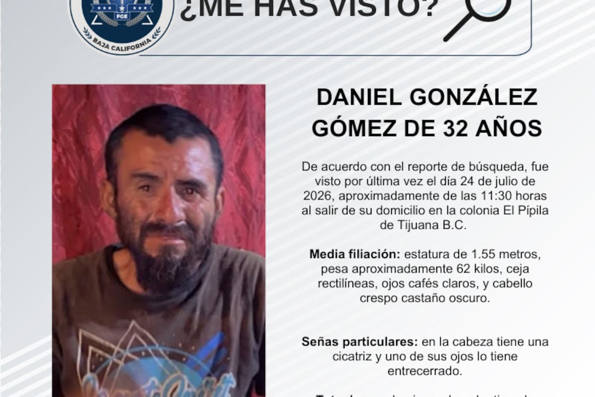 Se busca Daniel González Gómez de 32 años