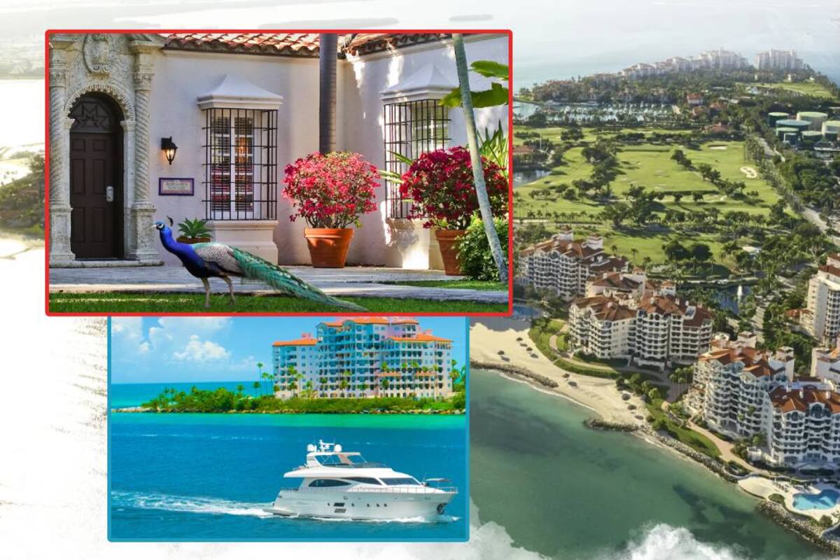 Asi es Fisher Island, una de las zonas con el código postal residencial más rico de EEUU Unidos a la que solo puedes entrar en ferry, yate privado o helicóptero y sus residentes solo pueden recorrer sus calles en carritos de golf