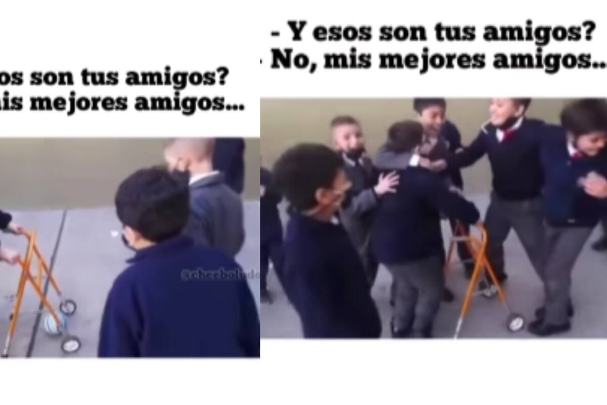 Niños ayudan a su amigo con andadera a meter un gol y conmueven las redes sociales con este gesto