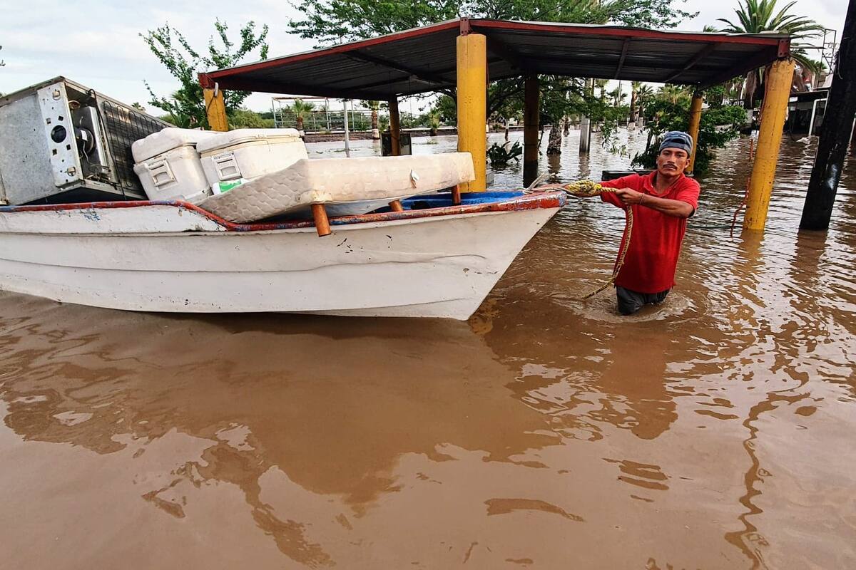 Inundaciones en Empalme: Tres colonias resultan afectadas tras lluvia