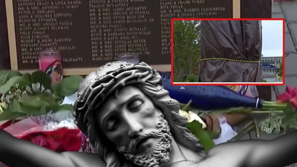 Mujer arrestada tras decapitar estatua de Jesús en iglesia de Long Island, EEUU; la pieza tenía 12 años de existencia