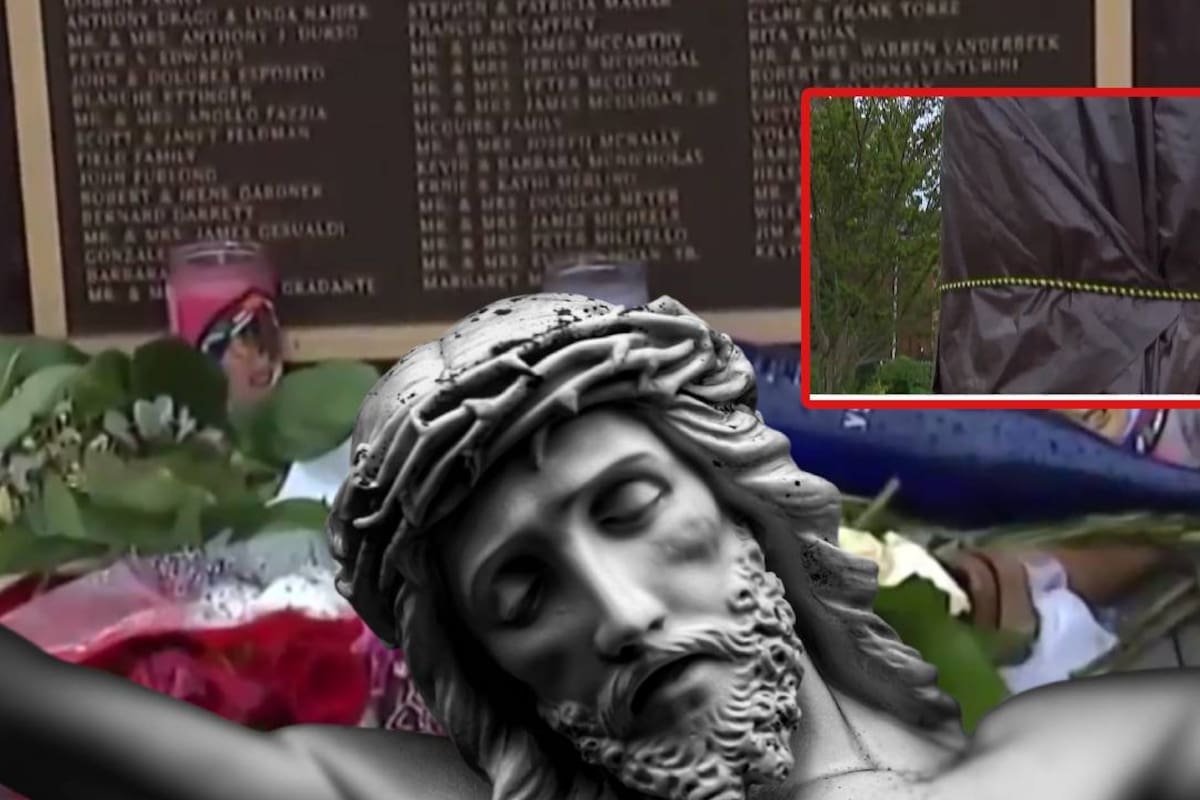 Mujer arrestada tras decapitar estatua de Jesús en iglesia de Long Island, EEUU; la pieza tenía 12 años de existencia