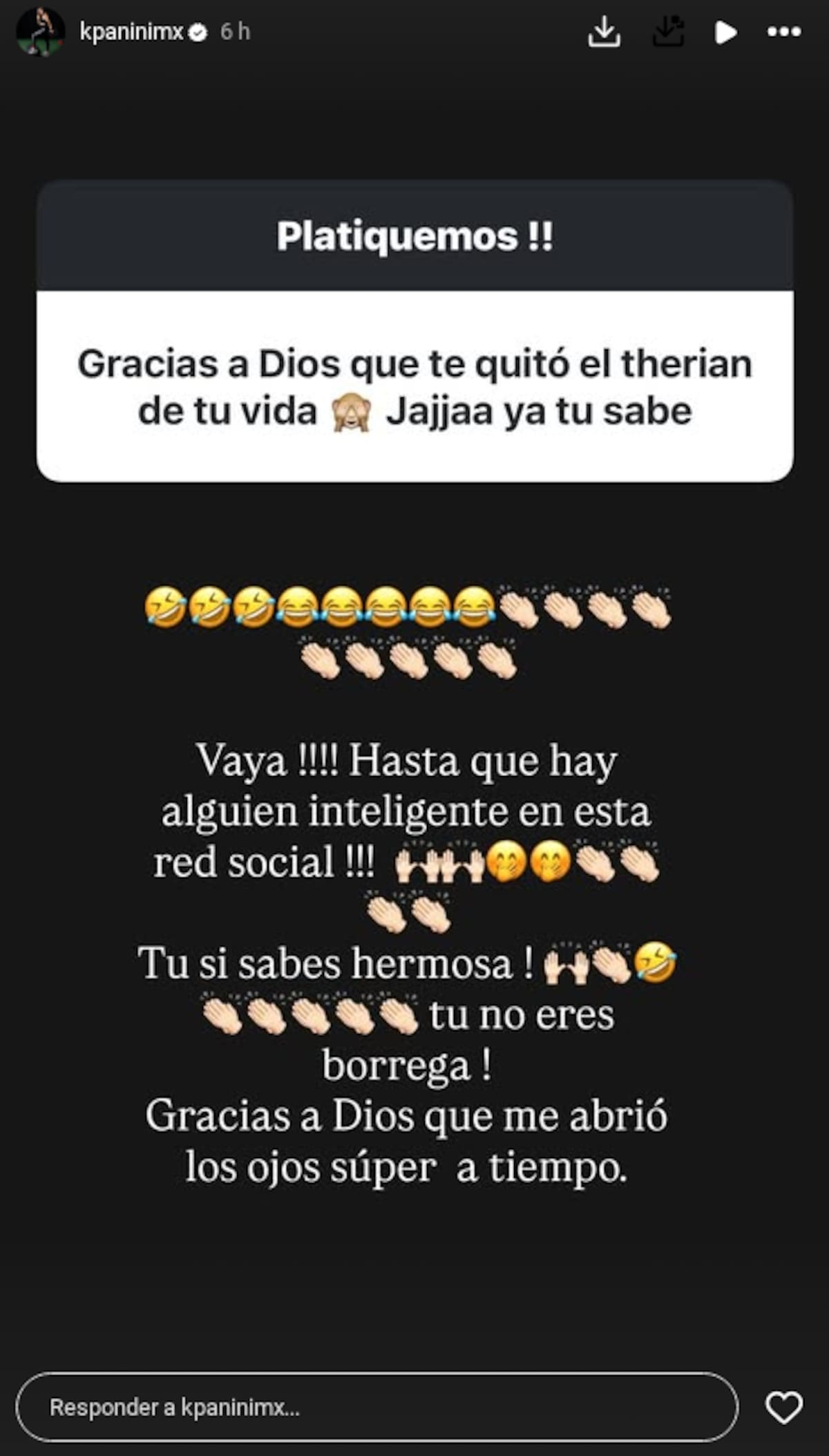 Karla Panini lanza indirecta a Óscar Burgos tras comentario sobre “Therian” y enciende las redes | captura de pantalla IG