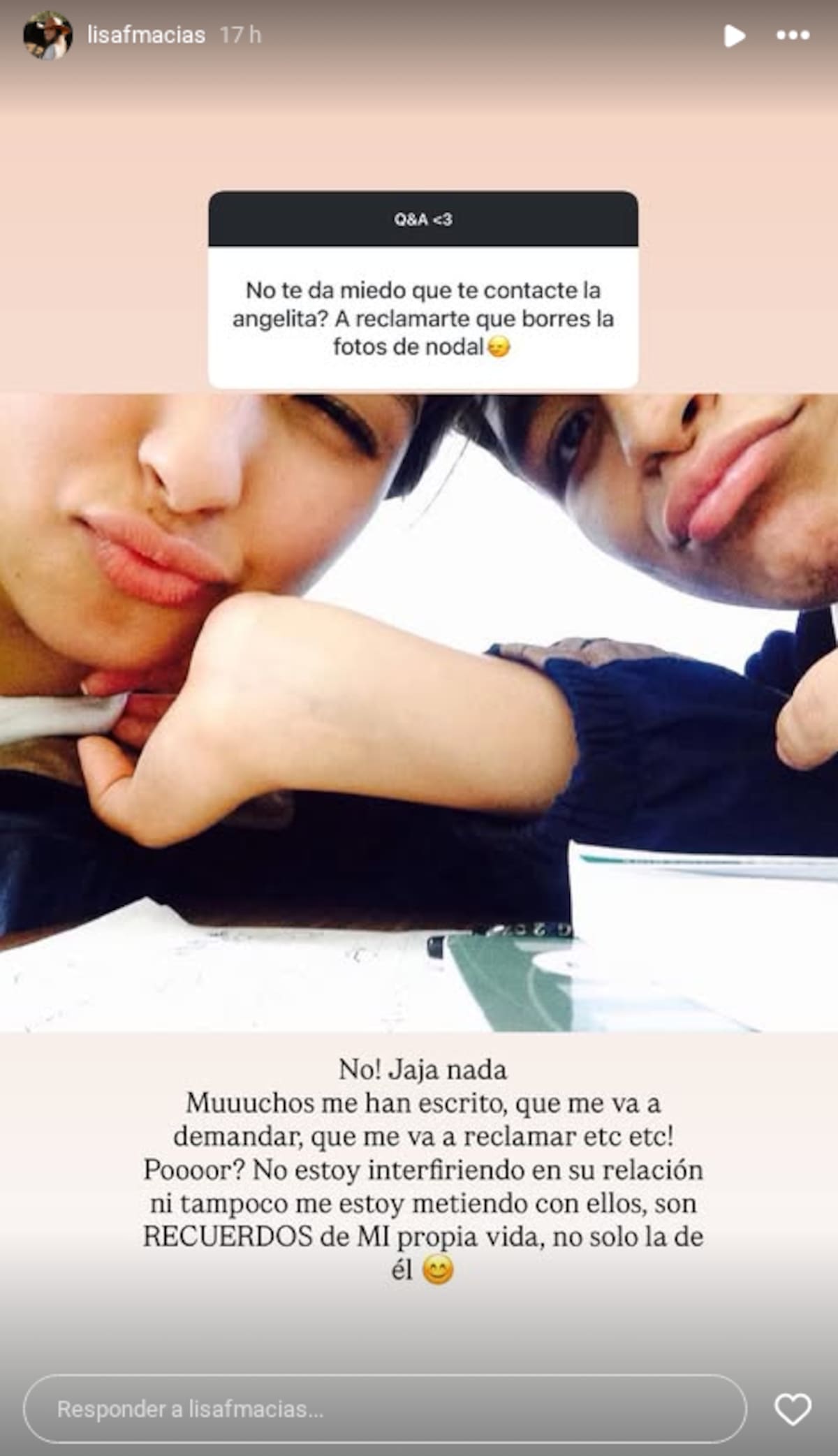 Exnovia de Christian Nodal responde tras compartir fotos junto al cantante al sumarse al Trend 2016.