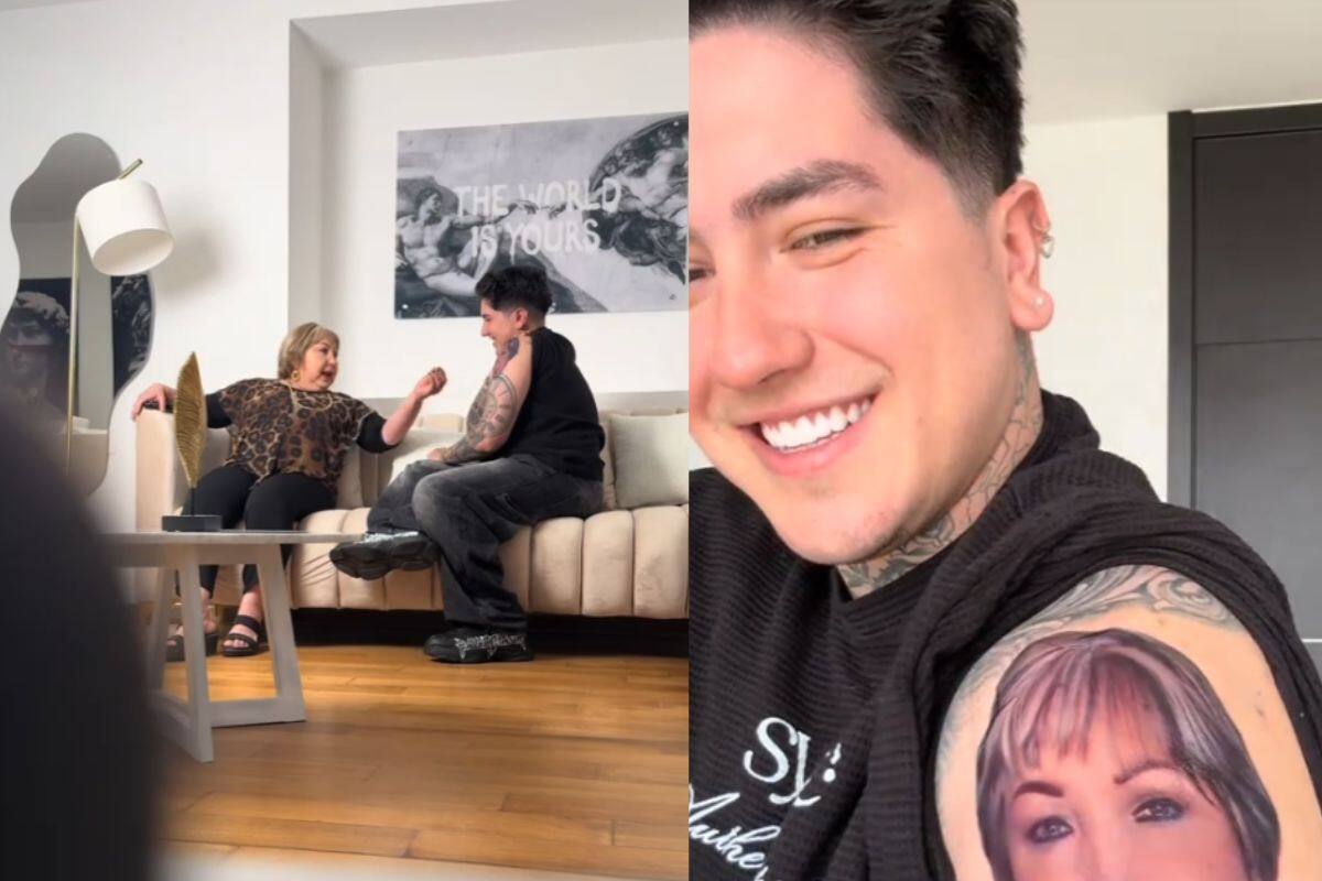 Influencer se ‘tatúa’ la fotografía de su mamá para ver su reacción