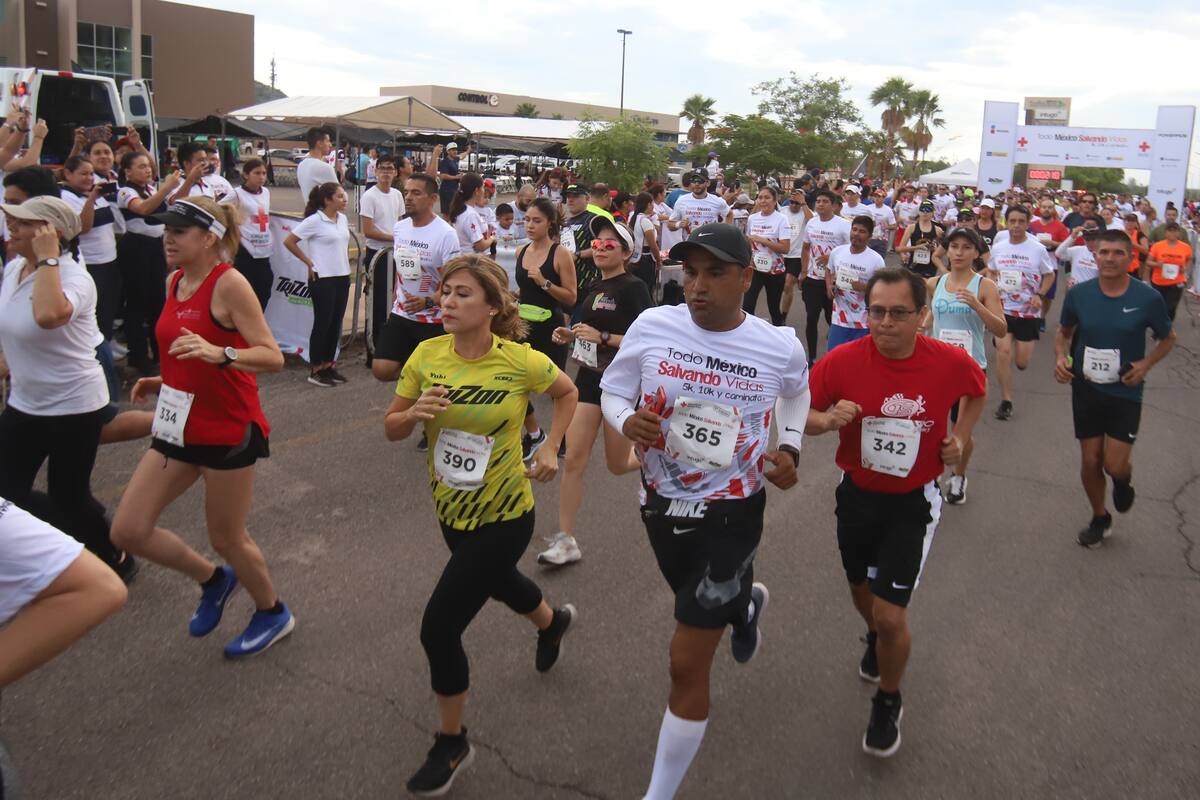 Sonorenses corren con la Cruz Roja la carrera "Todo México Salvando Vidas"