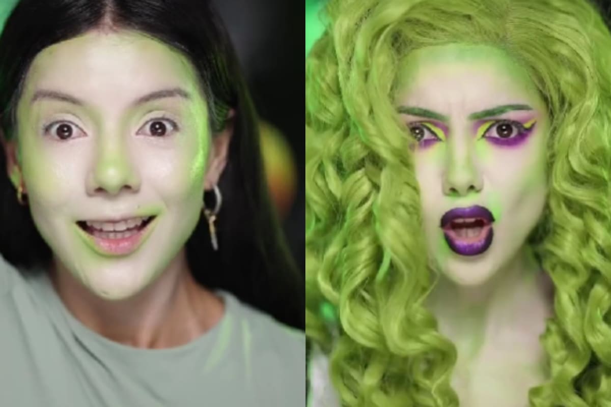 Doris Jocelyn, quien se hizo viral por su trend de maquillaje inspirado en México, vuelve a serlo, pero esta vez con uno de Beetlejuice