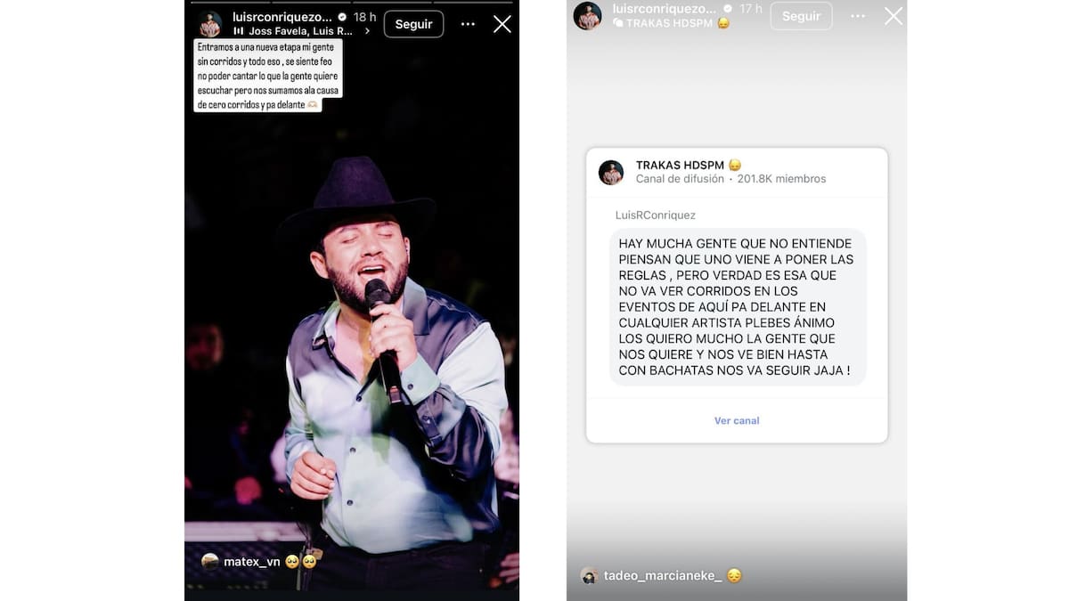 Luis R. Conriquez anuncia que dejará los corridos | Captura de pantalla