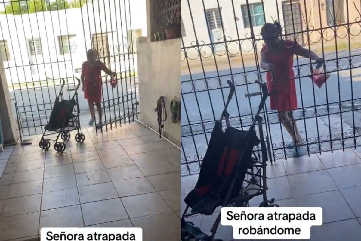 Mujer captura el momento exacto en el que una desconocida se había metido a su casa para ROBAR