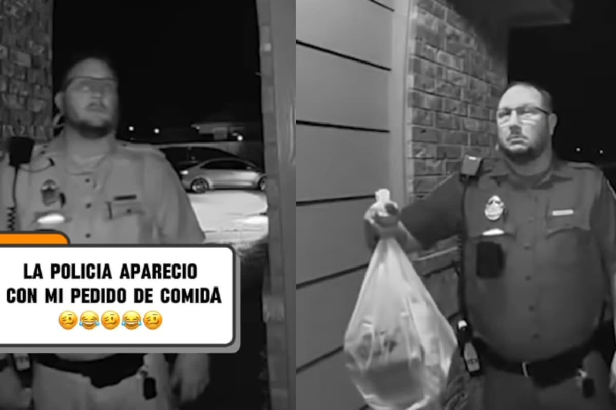 Policía entrega el pedido a un hombre en su casa luego de arrestar al repartidor en el camino