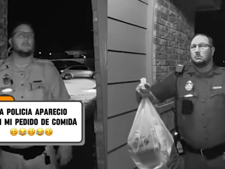 Policía entrega el pedido a un hombre en su casa luego de arrestar al repartidor en el camino