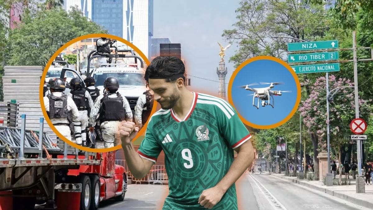 México vs Inglaterra activa megaoperativo en CDMX: Habrá filtros, drones operados por la Guardia Nacional y cierre de accesos cuando el Ángel de la Independencia llegue a 25 mil personas para evitar tragedias