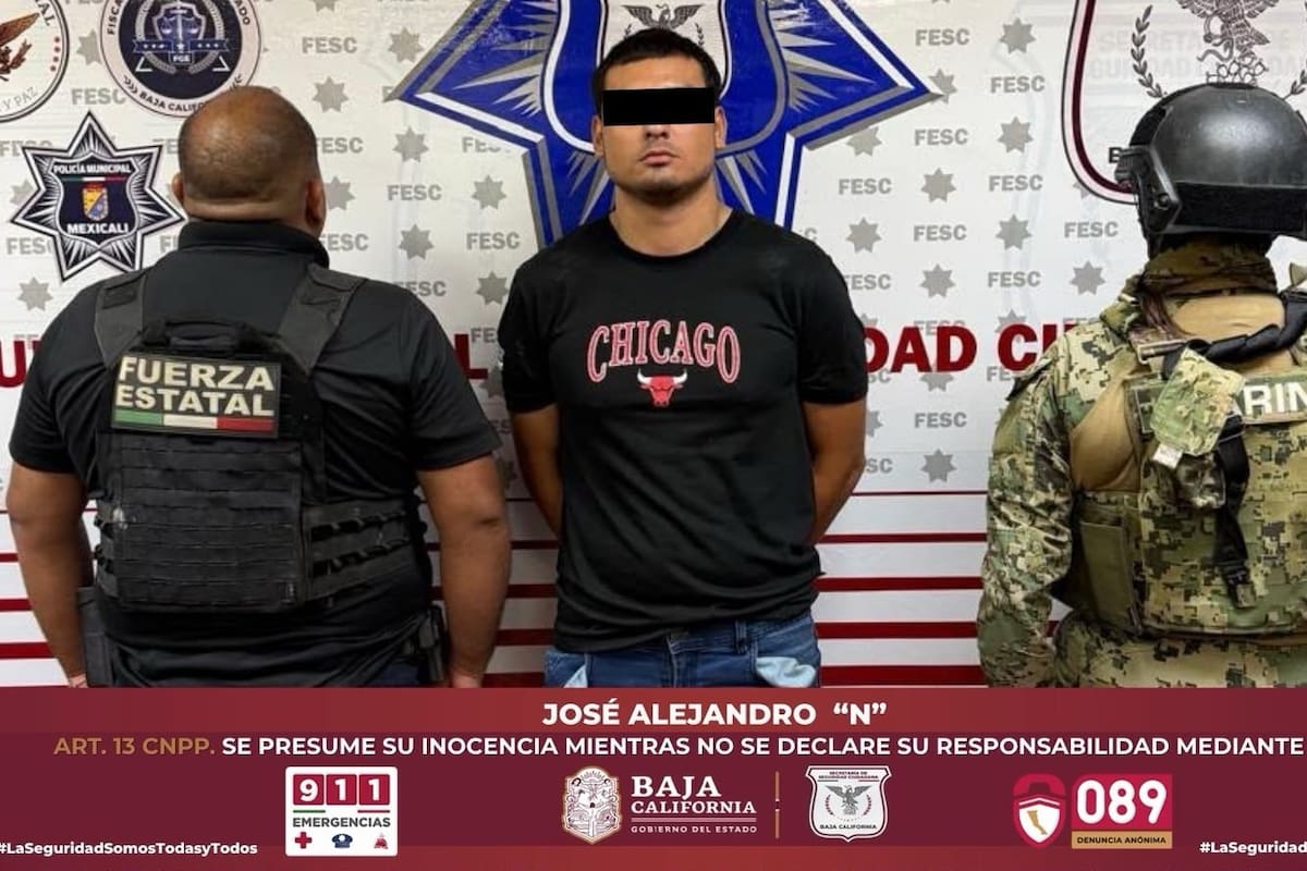 Detienen en Mexicali , presunto integrante de Los Rusos, con droga