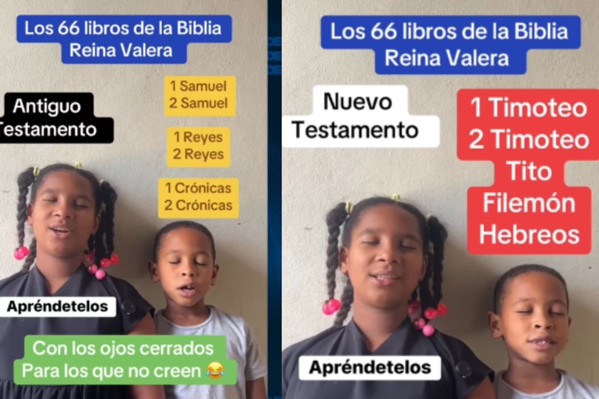 Niños despiertan admiración al recitar todos los libros de la Biblia con los ojos cerrados