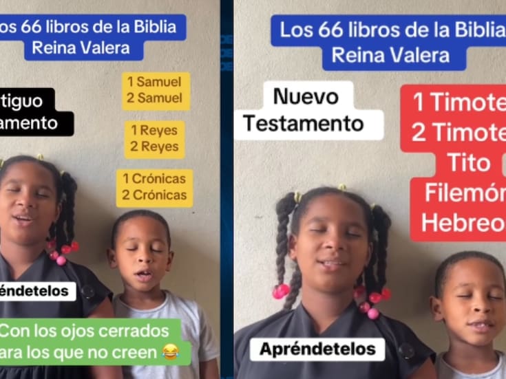 Niños despiertan admiración al recitar todos los libros de la Biblia con los ojos cerrados