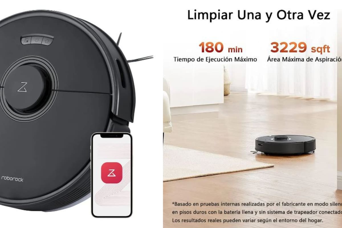 Aspirador con navegación 3D: hasta 180 minutos de funcionamiento continuo