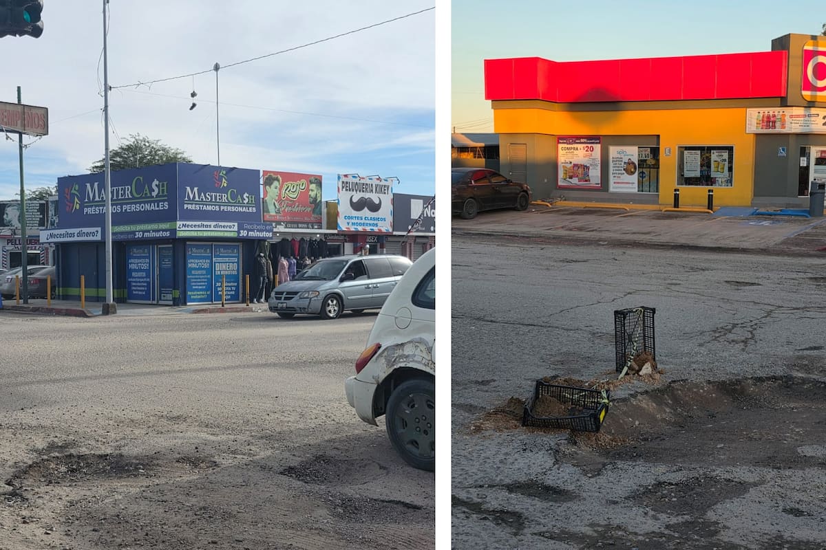 Vialidades destruidas luego de tres días de lluvia en San Luis Río Colorado