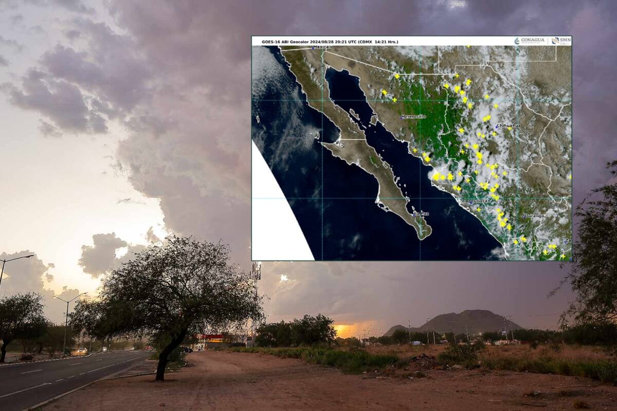 Pronostican tormentas y lluvias en Sonora para cerrar este miércoles, según Protección Civil