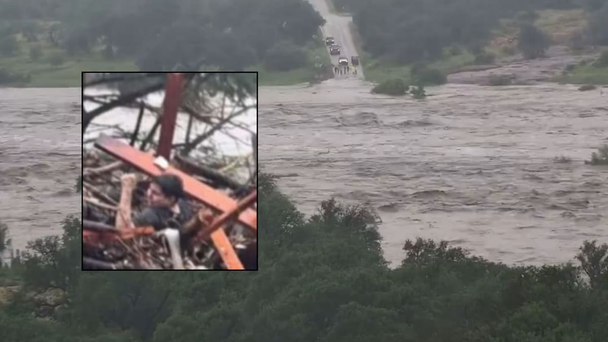 En escenas dramáticas, socorristas han rescatado a personas aferradas a árboles o aisladas por las aguas. Imágenes del Camp Mystic muestran literas cubiertas de barro, edificios destruidos y pertenencias dispersas entre los escombros. Foto: El Heraldo de México
