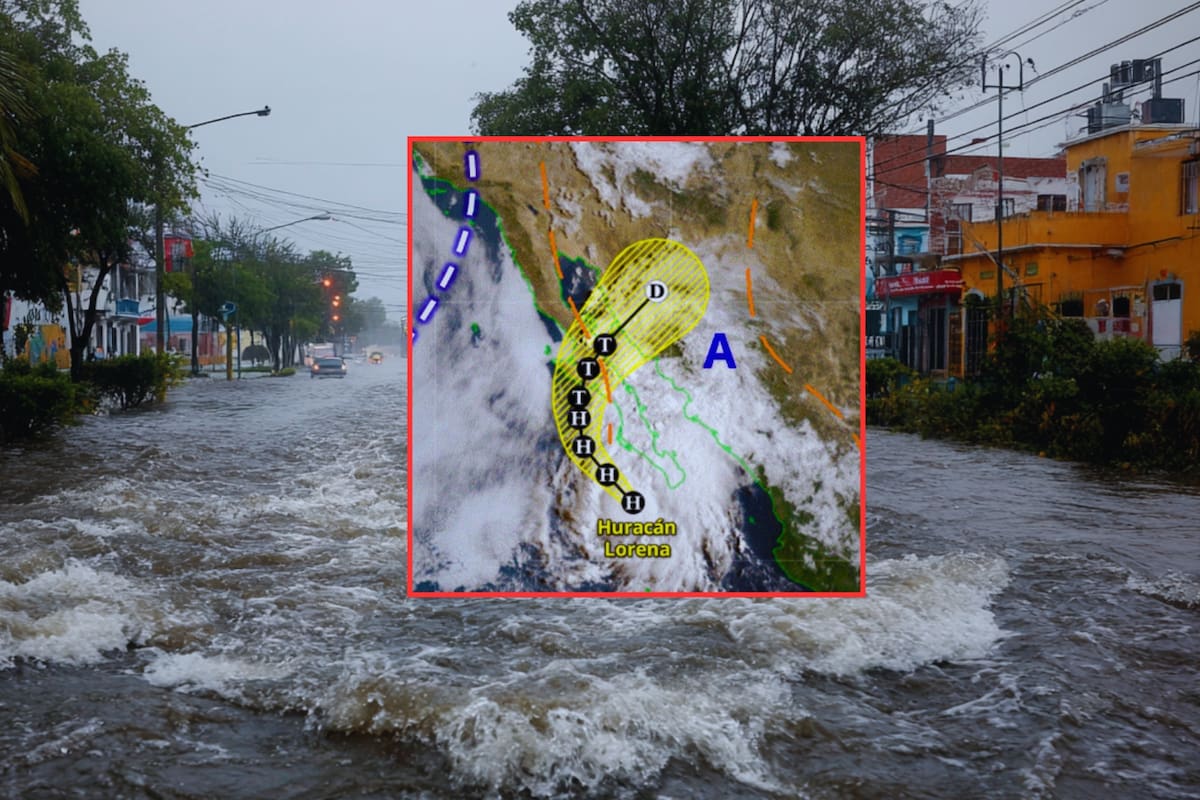 La Península de Baja California y estados del noroeste están bajo alerta por el impacto de Lorena, que avanza con lluvias severas pese a haberse degradado a tormenta tropical