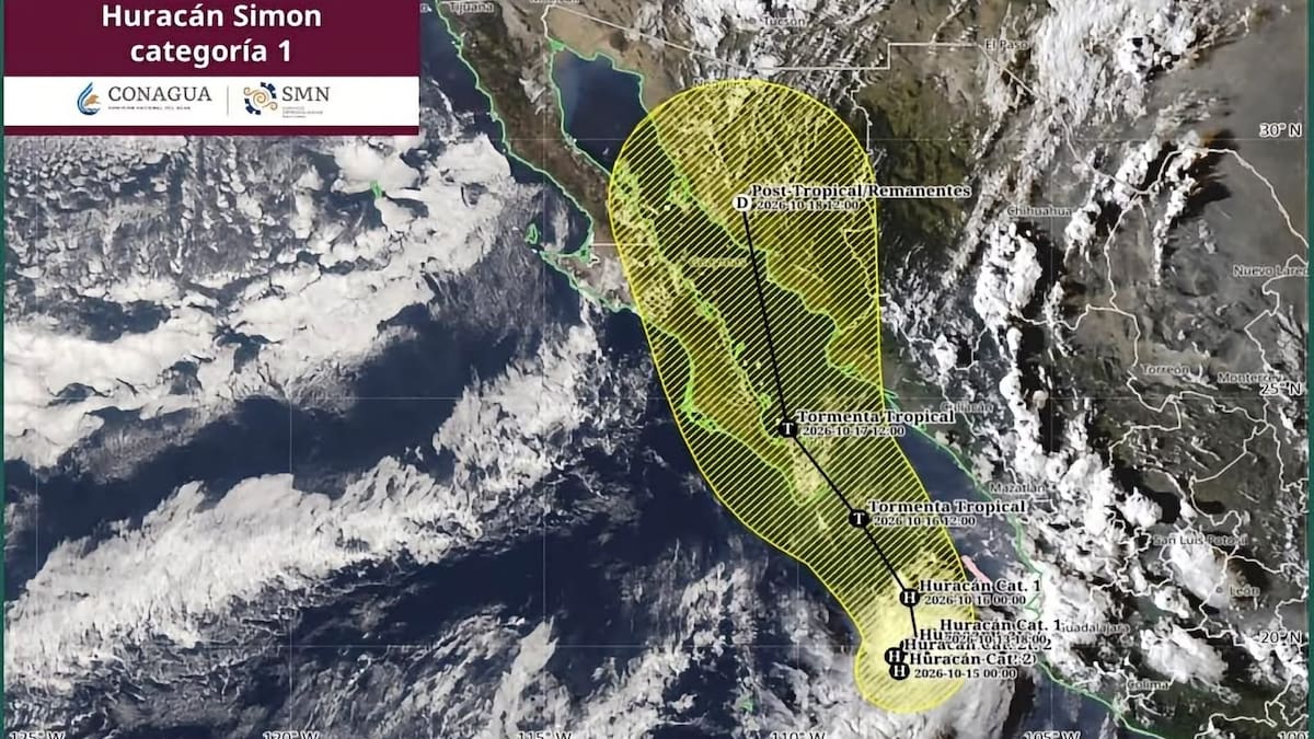Huracán Simon podría acercarse al sur de San Quintín el domingo