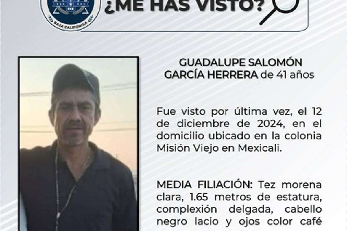 Solicitan apoyo para localizar a Guadalupe Salomón García Herrera