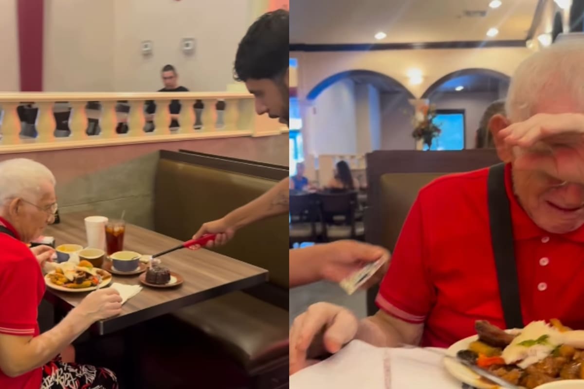 “Era su cumpleaños y había perdido a su esposa”: Comensales se organizaron al ver a un adulto mayor cenando solo en un restaurante