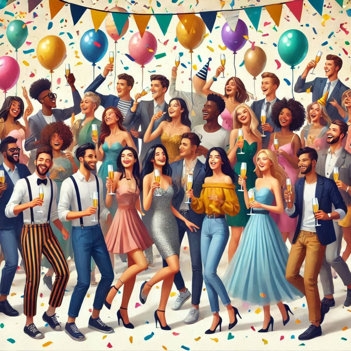 Imagen ilustrativa de una fiesta. / Chatgpt.