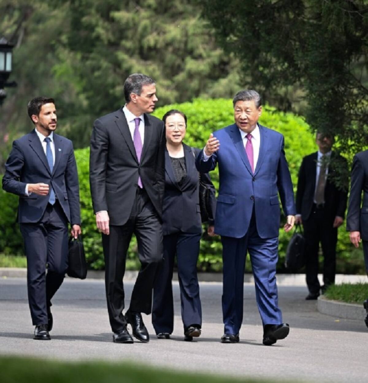 Reunión del Presidente Xi Jinping con el presidente del Gobierno de España Pedro Sánchez.