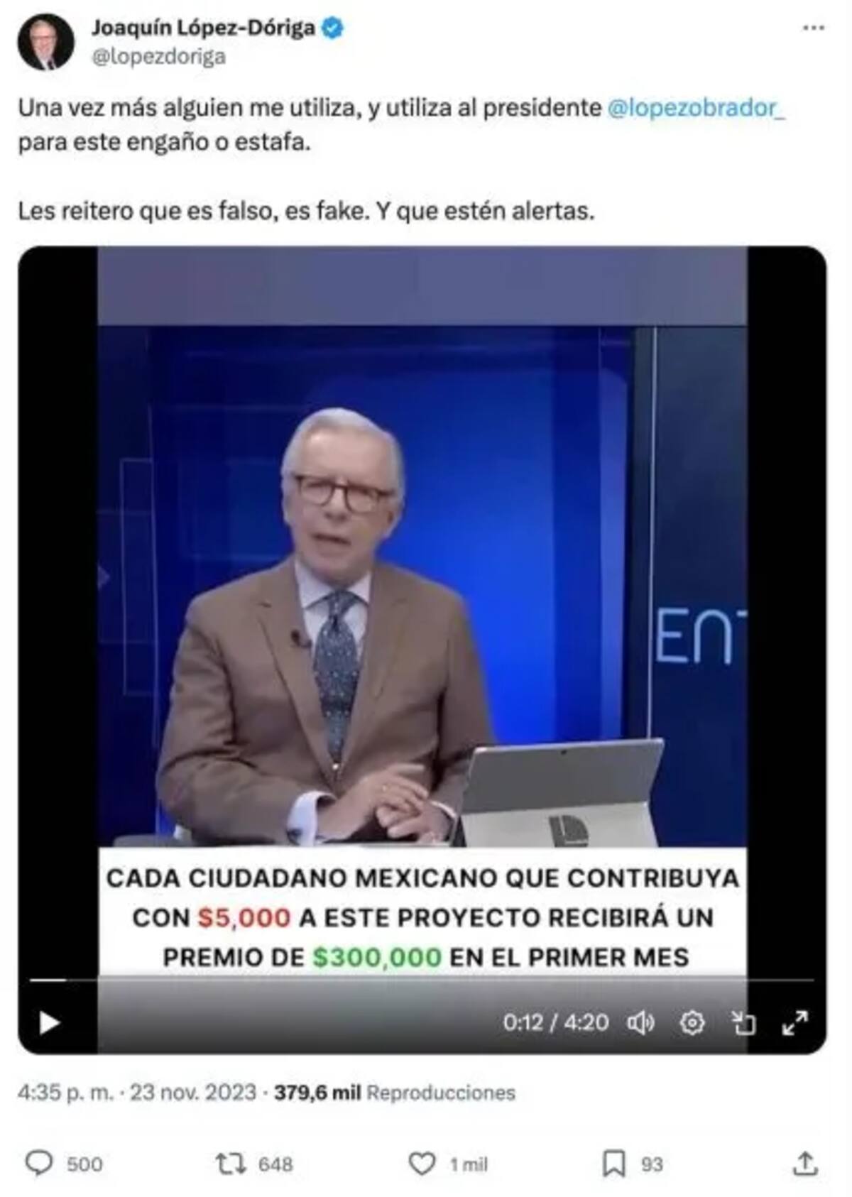 También se han utilizado para figuras como López Doriga y López Obrador