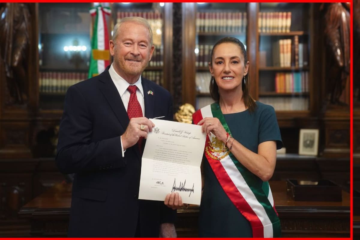 Claudia Sheinbaum recibe cartas credenciales de Ronald Johnson como nuevo embajador de EEUU en México; había propuesto intervención militar contra cárteles