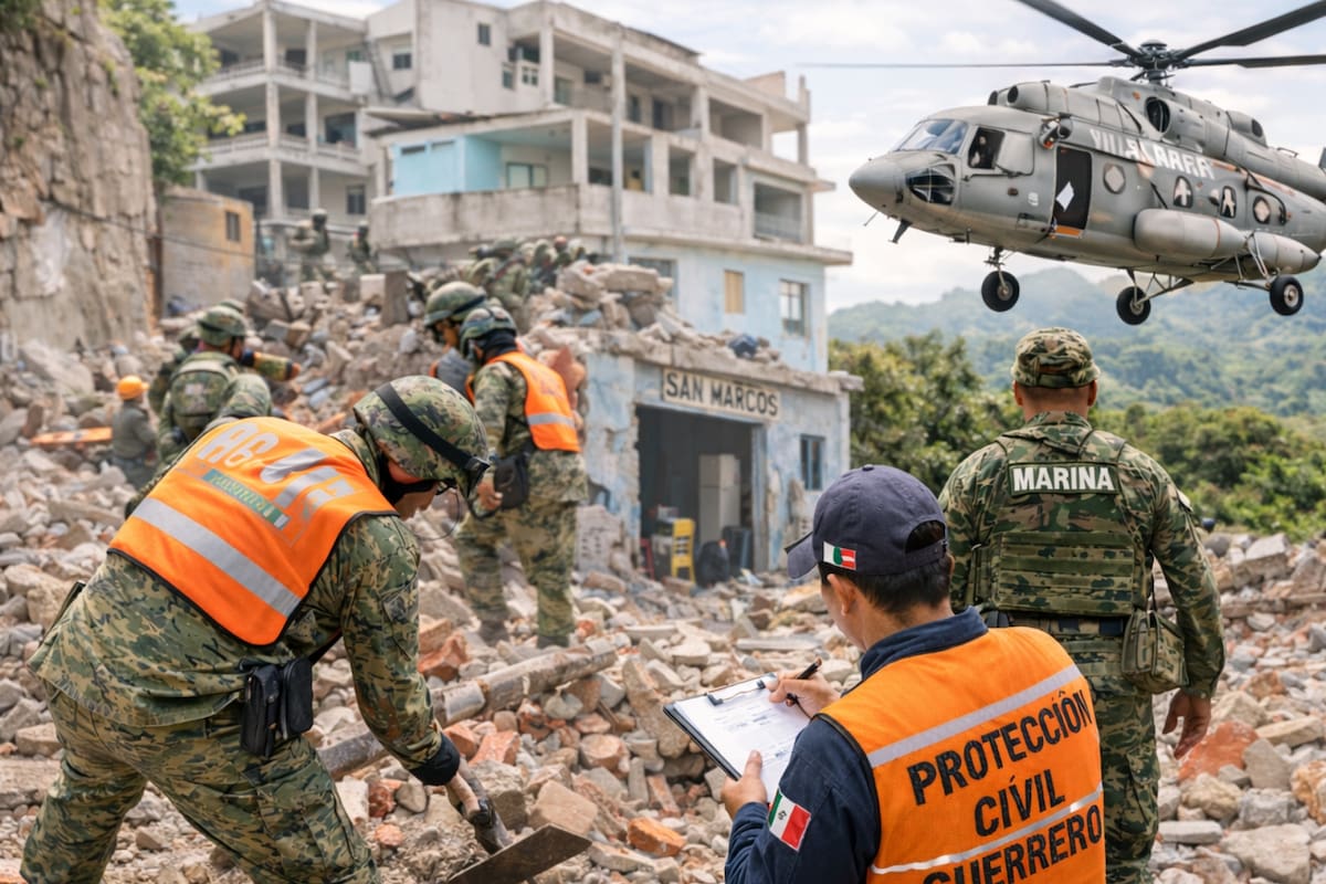 Los tres órdenes de Gobierno coordinan acciones tras sismo de 6.5 con epicentro en Guerrero; reportan daños en viviendas y unidades médicas