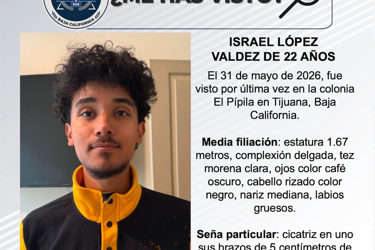 Se busca Israel López Valdez de 22 años