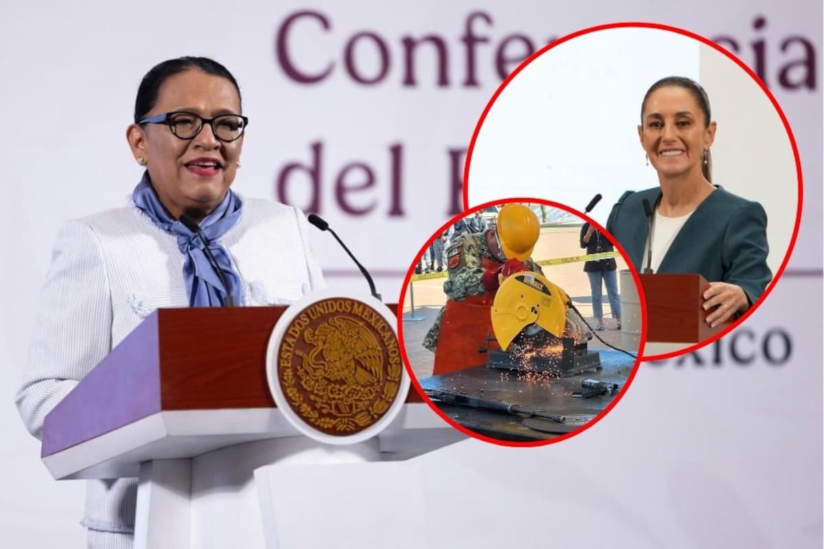 Rosa Icela Rodríguez destaca labor de Sheinbaum en la destrucción de armas con el programa “Sí al desarme, Sí a la paz” y la llama “Presidenta de la Paz”