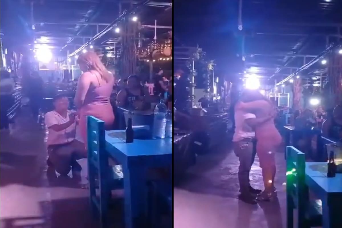 VIDEO: Hombre pide matrimonio a bailarina en pleno bar en Tabasco y se vuelve viral
