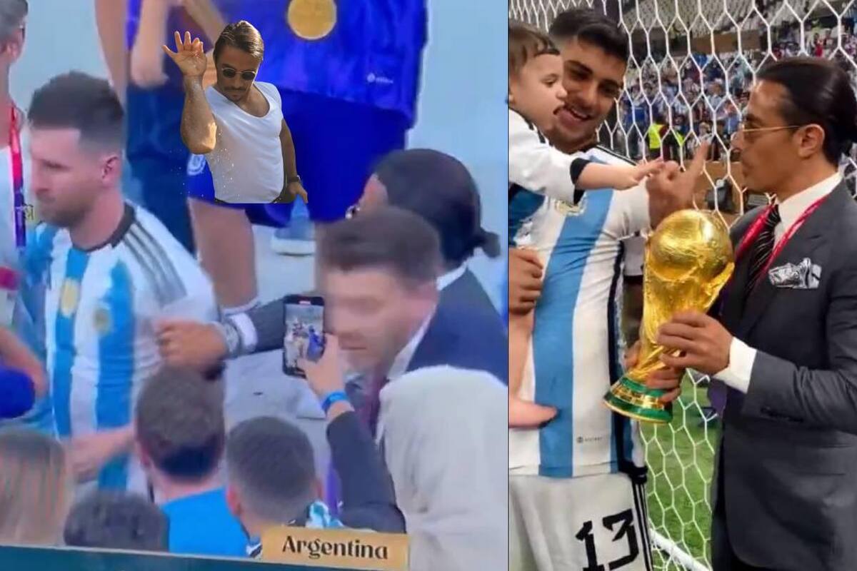 Critican al chef Salt Bae por jalar a Messi y "atosigar" a futbolistas de Argentina en sus festejos